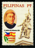 AS7137 Philippine 2008 Missionary And National Flag Statue 1V - Timbres