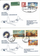 Sweden - Russia SAS First DC-9 Flight Stockholm - Arkhangelsk And Return 9-9-1996 2 Covers - Storia Postale