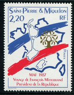 AS7157 Saint Pierre And Miquelon 1987 Flag Map 1V - Timbres