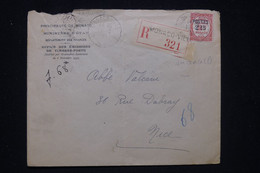 MONACO - Enveloppe De L 'Office Des Timbres Poste De Monaco En Recommandé Pour Nice - L 97880 - Cartas & Documentos
