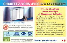 Publicités - Publicité Ecotherm - Chauffage Central Electrique - Radiateurs - St - Saint Saturnin Les Avignon - Bon état - Advertising