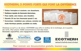 Publicités - Publicité Ecotherm - Chauffage Central Electrique - Radiateurs - St - Saint Saturnin Les Avignon - Bon état - Publicités