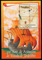 AS7179 Early 1994 Brazil Map And Sailing Ship Foreign Stamps S/S - Timbres