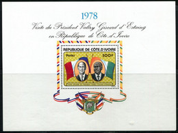 AS7208 Côte D'Ivoire 1978 And The National Emblem Of The President Of France S/S - Timbres