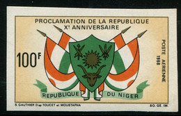 AS7213 Niger 1968 National Flag And National Emblem 1V Impref - Timbres