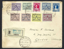 VATICAN 1932: LSC Rec. Pour Genève Avec Affr. 9 Couleurs De 4,20L - Covers & Documents