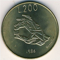 SAN MARINO - 1986 - 200 Lire - KM 194 - UNC From Divisionale - Bhután