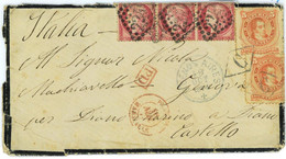 BK1785 - ARGENTINA / FRANCE - POSTAL HISTORY: Mixed Franking On MOURNING COVER  1874 - Briefe U. Dokumente