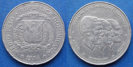 DOMINICAN REPUBLIC - 1/2 Peso 1986 "human Rights" KM# 62.2 - Edelweiss Coins - Dominicaanse Republiek