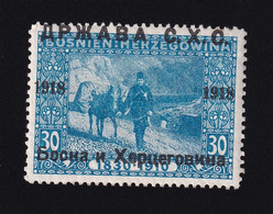 Bosnia And Herzegovina SHS, Yugoslavia - Landscape Stamp 30 Hellera, Trial Blue Color, MH - Bosnië En Herzegovina