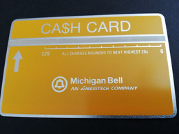 UNITED STATES USA AMERIKA  $20,- MICHIGAN BELL  CA$H CARD   L&G CARD 710B   MINT **5542** - [1] Hologrammkarten (Landis & Gyr)