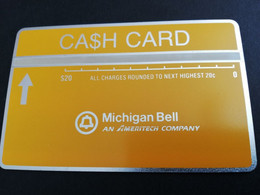 UNITED STATES USA AMERIKA  $20,- MICHIGAN BELL  CA$H CARD   L&G CARD 710B   MINT **5542** - Cartes Holographiques (Landis & Gyr)
