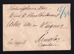 Austria - Small Size Letter Sent From Wien To Samobor To The Knight Wagner. Interesting Franking On The Back. Good Quali - Otros & Sin Clasificación