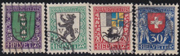 Suisse    .   Y&T     .   218/221   .      O   .     Oblitéré   .   /    .   Gebraucht - Used Stamps
