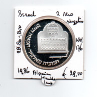 ISRAEL 2 NEW SHEQEL 1986  ZILVER ALGERIEN HANNUKKA LAMP - Israel