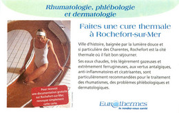 Publicités - Publicité Thermalisme - Thermes - Cure Thermale - Rhumatologie - Phlébologie - Rochefort Sur Mer - Bon état - Publicités