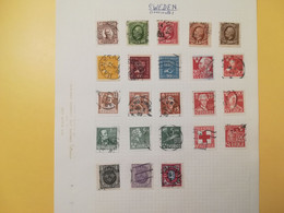 PAGINA PAGE ALBUM SVEZIA SVERIGE   ATTACCATI PAGE WITH STAMPS COLLEZIONI LOTTO LOTS - Collections