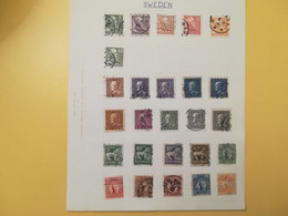 PAGINA PAGE ALBUM SVEZIA SVERIGE   ATTACCATI PAGE WITH STAMPS COLLEZIONI LOTTO LOTS - Collections