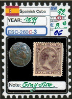 EUROPE:#SPAIN KINGDOM#SPANISH WEST INDIA>CUBA ISLAND# KING ALPHONSE XIII#CLASSIC#1889>(ESC-260C-3) (06) - Autres & Non Classés