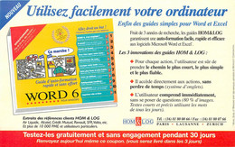 Publicités - Publicité HOM & LOG édition - Paris - Lausanne - Zurich - Word 6 - Ordinateur - Besancon - Bon état - Publicités