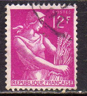 FRANCE FRANCIA 1957 1959 MIETITRICE MOISSONNEUSE 12f OBLITERE' USED USATO - 1957-1959 Reaper