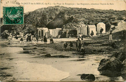 St Jacut De La Mer * Les Baigneurs Attendant L'heure Du Bain * Cabines De Plage - Saint-Jacut-de-la-Mer