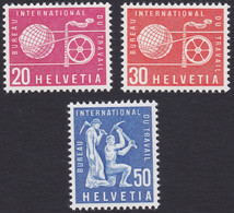 SUISSE, 1960,  Bureau International Du Travail (Yvert 411 Au 413) - Dienstzegels