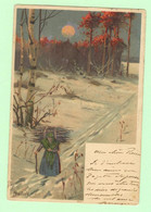 K964- Illustration Signée MAILICK - Paysage Enneigé - Circulée En 1904 - Mailick, Alfred