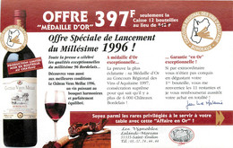 Publicités - Publicité Vignobles Lalande Moreau - Alcool - Vins - Château Vieux Meillac - 1996 - St - Saint Emilion - Advertising