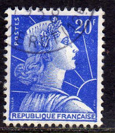 FRANCE FRANCIA 1955 1959 1957 MARIANNE MARIANNA ALLA NEF 20f USATO USED OBLITERE' - 1959-1960 Marianne (am Bug)