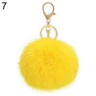 PORTACHIAVI POMPON GIALLO YELLOW  JAUNE MORBIDO ANTISTRESS KEY-RING B4 - Andere & Zonder Classificatie