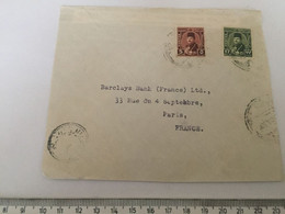 EGYPT - FRANCE - BARCALYS BANK PARIS -  FRONT COVER ONLY - 1950 - Gebruikt