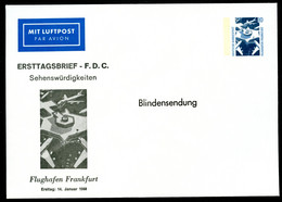 Bund PU280 D2/001 FLUGHAFEN FRANKFURT 1988  Kat.5.00 € - Enveloppes Privées - Neuves