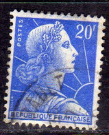 FRANCE FRANCIA 1955 1959 1957 MARIANNE MARIANNA ALLA NEF 20f USATO USED OBLITERE' - 1959-1960 Marianne (am Bug)