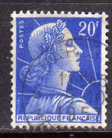 FRANCE FRANCIA 1955 1959 1957 MARIANNE MARIANNA ALLA NEF 20f USATO USED OBLITERE' - 1959-1960 Marianne à La Nef