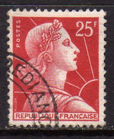 FRANCE FRANCIA 1955 1959 MARIANNE MARIANNA ALLA NEF 25f USATO USED OBLITERE' - 1959-1960 Marianne à La Nef