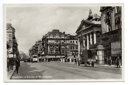 Belgique--BRUXELLES--La Bourse Et Boulevard Anspach (animée, Tramway )..............à Saisir - Avenues, Boulevards