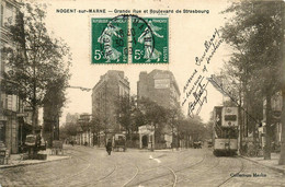 Nogent Sur Marne * Grande Rue Et Boulevard De Strasbourg * Tramway Tram * Restaurant - Nogent Sur Marne