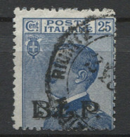 REGNO 1924 B.L.P. 25 C. III TIPO SASSONE N. 8  USATO FIRMATO RAYBAUDI - BM Für Werbepost (BLP)