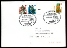 Bund Privat-Umschlag PU282 A1/001 Sost. Bremen 1989 Kat. 5,00 € - Private Covers - Used