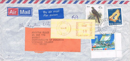 40446. Carta Aerea AUCKLAND (New Zealand) 1987. A Dominica REEXPEDITE To London - Storia Postale