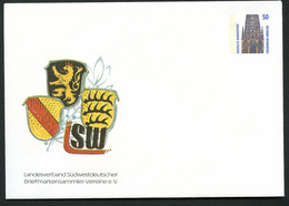 Bund Privat-Umschlag PU285 B1/003 WAPPEN Sinsheim 1989 - Privé Briefomslagen - Ongebruikt