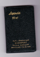 Agenda Publicitaire Vierge De 1941 - Café -Restaurant " BUDAPEST " à Bruxelles - Guerre 40/45 - Terminkalender Leer