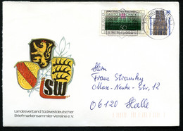 Bund Privat-Umschlag PU285 B1/003 WAPPEN Gebraucht Sinsheim 1994 - Private Covers - Used