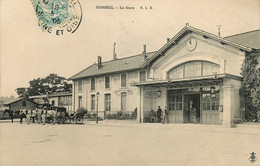 Corbeil * La Gare * Le Parvis * Ligne Chemin De Fer De L'essonne * Attelage - Corbeil Essonnes