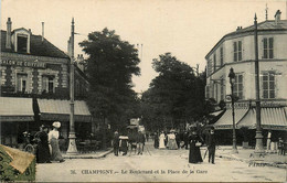 Champigny * Le Boulevard Et La Place De La Gare * Débit De Tabac Tabacs COMBET * Salon De Coiffure - Champigny Sur Marne