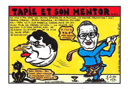 Sport:   Golf        Satyrique Politique. Tapie Et Son Mentor .  Illustré. Tirage 50    (voir Scan) - Golf