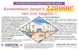 Publicités - Publicité Westhotel - Groupe France Investissements - BIC Hoteliers - Carquefou - Bon état - Publicités