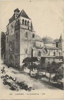 CAHORS - LA CATHEDRALE ET LE MARCHE  -ANNEE 1925 - Cahors