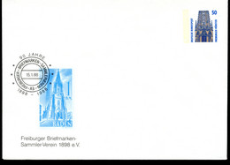 Bund PU285 D2/003-I BRIEFMARKE BADEN #27 MÜNSTER FREIBURG 1988 - Enveloppes Privées - Neuves